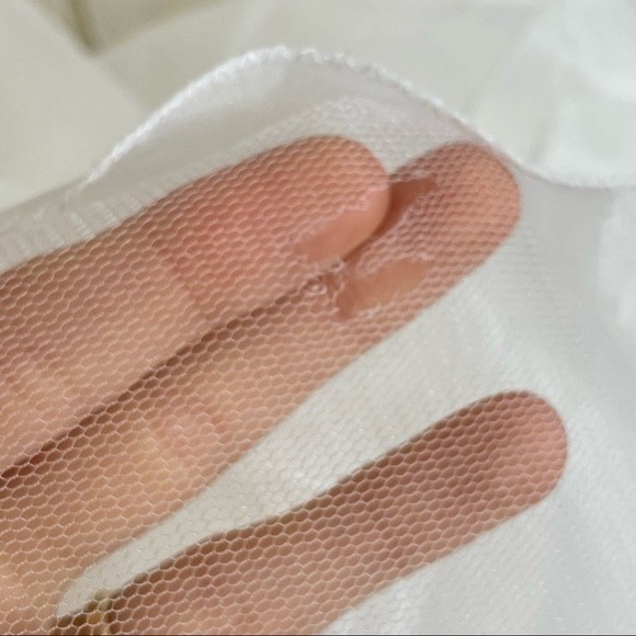 Allure Bridals Wedding Dress Strapless Cascading Tulle Layers Jeweled Beads Gown - Picture 9 of 13